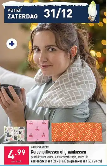 ALDI Home creation kersenpitkussen of graankussen aanbieding