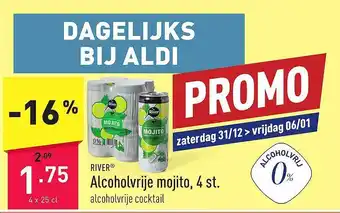 ALDI River alcoholvrije mojito aanbieding