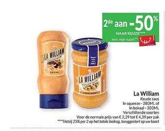 Intermarché La william koude saus aanbieding