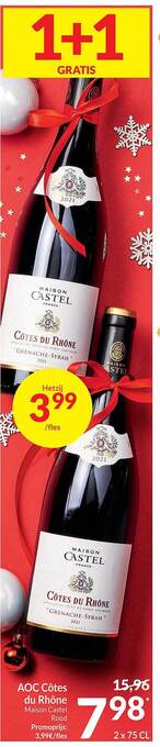 Intermarché Aoc côtes du rhône maison castel aanbieding