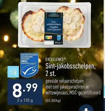 ALDI Excellence sintjakobsschelpen aanbieding