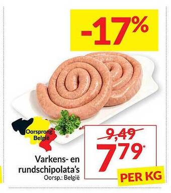 Intermarché Varkens en rundschipolata's aanbieding