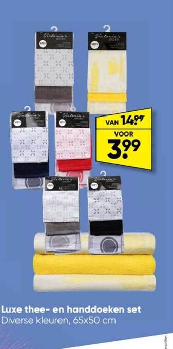 Big Bazar Luxe thee en handdoeken set aanbieding