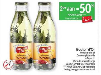 Intermarché Bouton d'or fondueolie of druivenpittenolie aanbieding