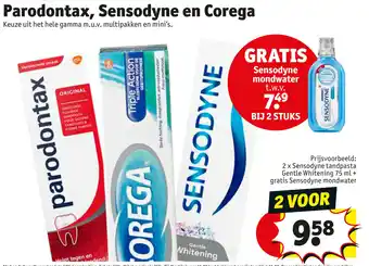 Parodontax, sensodyne en corega