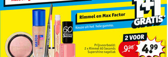 Kruidvat Rimmel en max factor aanbieding