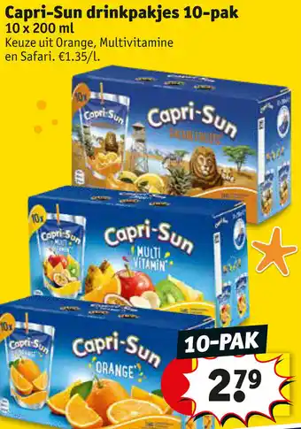 Kruidvat Capri-sun drinkpakjes 10-pak 10x200 ml aanbieding