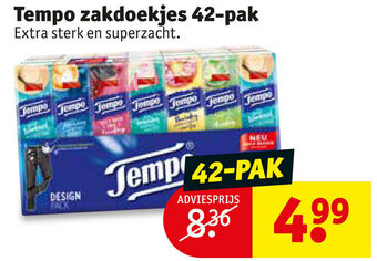 Kruidvat Tempo zakdoekjes 42-pak aanbieding