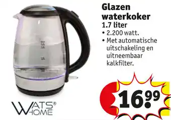 Kruidvat Glazen waterkoker1,7 liter aanbieding