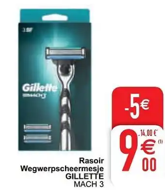 Rasoir wegwerpscheermesje gillette mach 3