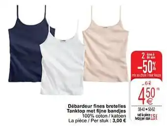 Cora Débardeur fines bretelles tanktop met fijne bandjes aanbieding