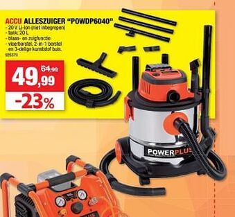 Hubo Powerplus accu alleszuiger powdp6040 aanbieding