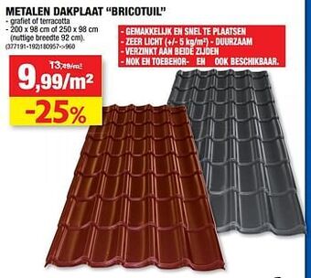 Hubo Metalen dakplaat bricotuil aanbieding