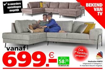 Seats and Sofas Hoeksalon porto aanbieding