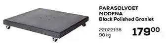 Supra Bazar Parasolvoet modena black polished graniet 90kg aanbieding
