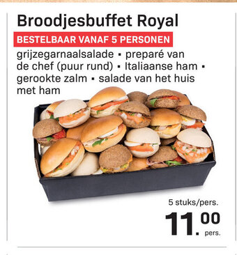 Buurtslagers Broodjesbuffet Royal 5 stuks/pers. aanbieding
