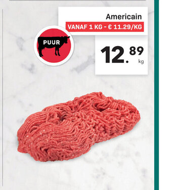 Buurtslagers Americain aanbieding
