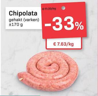 Buurtslagers Chipolata aanbieding