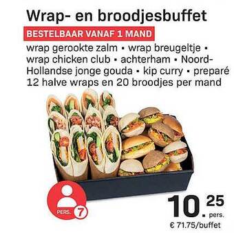 Buurtslagers Wrap en broodjesbuffet aanbieding