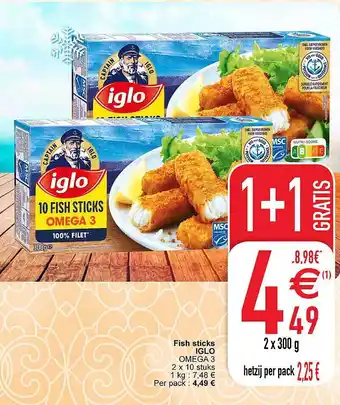 Cora Fish sticks iglo aanbieding