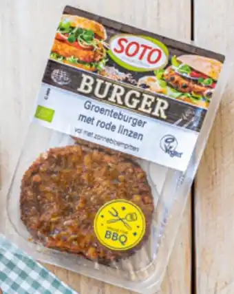 Groenteburger met rode linzen