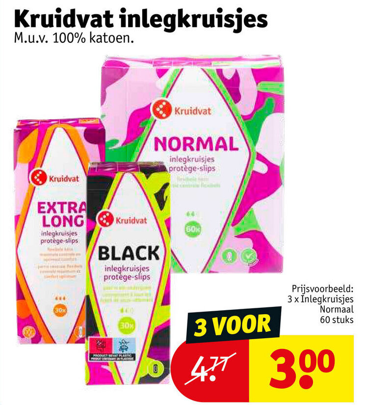 Kruidvat inlegkruisjes promotie bij Kruidvat