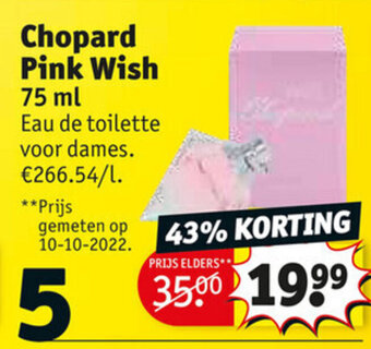 Kruidvat Chopard Pink Wish 75 ml aanbieding