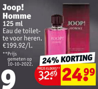 Kruidvat Joop! Homme 125 ml aanbieding