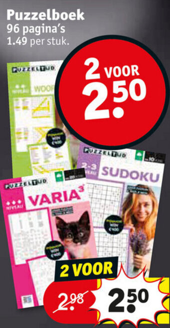 Kruidvat Puzzelboek 96 pagina's aanbieding