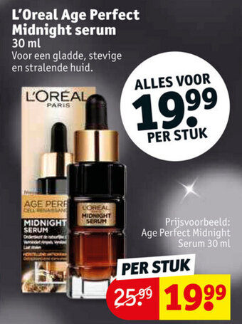 Kruidvat L'Oreal Age Perfect Midnight serum 30 ml aanbieding