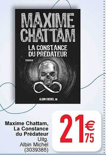 Cora Maxime chattam, la constance du prédateur aanbieding