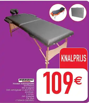 Cora Nordic fitness houten massagetafel aanbieding