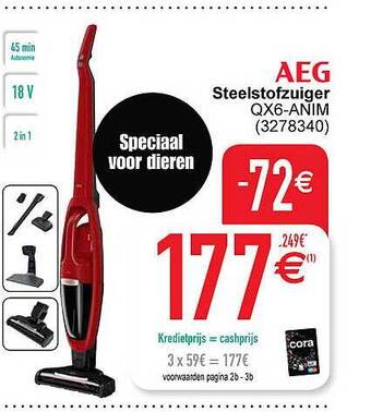 Cora Aeg steelstofzuiger aanbieding