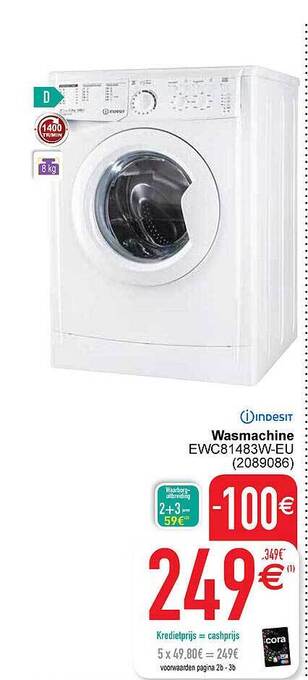 Cora Indesit wasmachine aanbieding