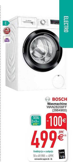 Cora Bosch wasmachine aanbieding