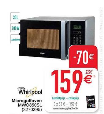 Cora Whirlpool microgolfoven aanbieding