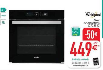 Cora Whirlpool oven aanbieding