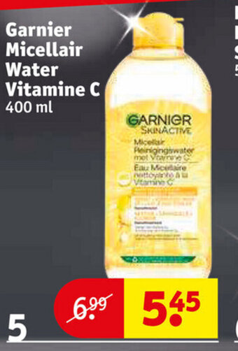 Kruidvat Garnier Micellair Water Vitamine C 400 ml aanbieding