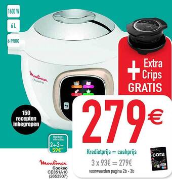 Cora Moulinex cookeo aanbieding