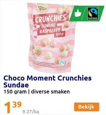 Action Choco moment crunchies sundae aanbieding