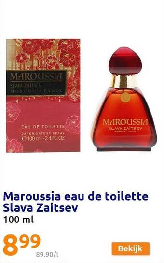 Action Maroussia eau de toilette slava zaitsev aanbieding