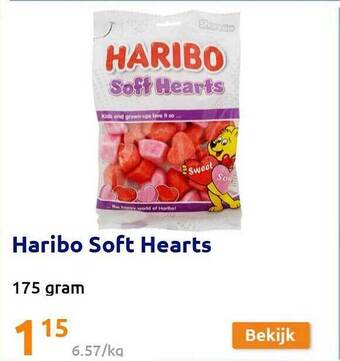 Action Haribo soft hearts aanbieding