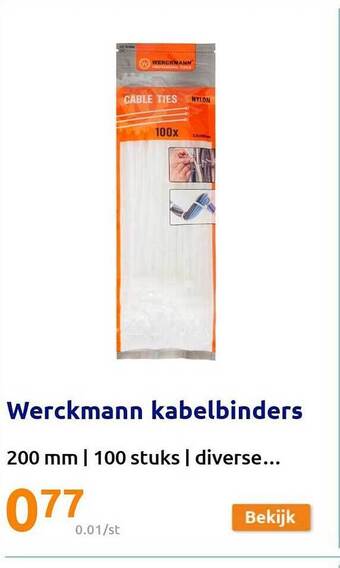 Action Werckmann kabelbinders aanbieding