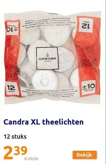 Action Candra xl theelichten aanbieding