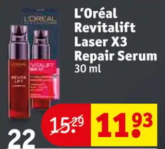 Kruidvat L'Oreal Revitalift Laser X3 Repair Serum 30 ml aanbieding