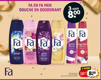 Kruidvat Fa en Fa men douche en deodorant aanbieding