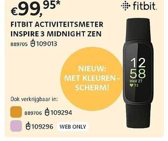 Fitbit activiteitsmeter inspire 3 midnight zen