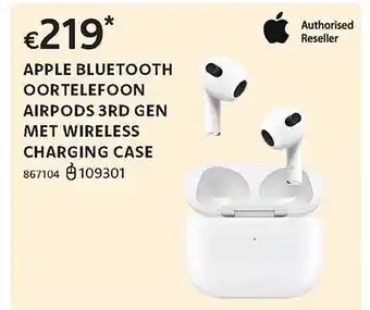 Dreamland Apple bluetooth oortelefoon airpods 3rd gen met wireless charging case aanbieding