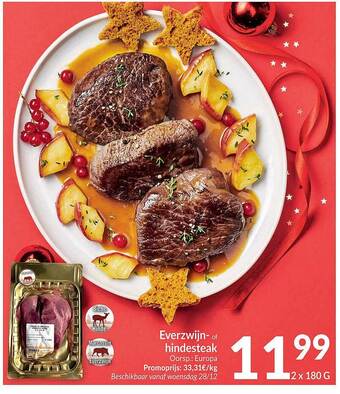 Intermarché Everzwijn- of hindesteak aanbieding