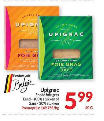 Intermarché Upignac snede foie gras aanbieding